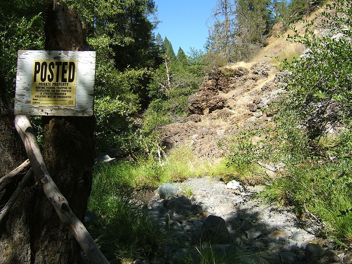 Crabtree Hot Springs Posted Private Property No Tresspassing